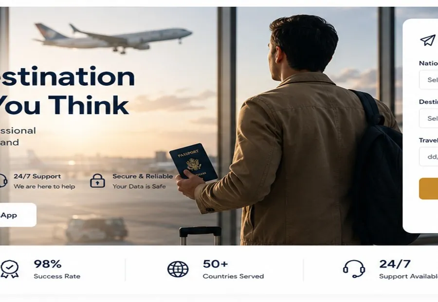 Travelers at an airport preparing for a journey
